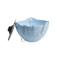 thumbnail image 2 of Ongmies Flower Pots clearance sales Hanging Basket Hanging Hanging Flower Pot Plastic Resin Green Potted Hanging Pot Hanging Chain Water Proof Net Blue, 2 of 4
