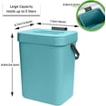 thumbnail image 5 of Jinsinto Small Kitchen Compost Bin - 5L Kitchen Counter Top Trash Can with Lid for Kitchen Waste Composter - Indoor Kitchen Trash Can (Blue), 5 of 5