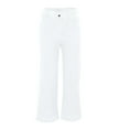 thumbnail image 4 of Prolriy Jeans for Women, Women's Baggy High Waist Wide Leg Jeans Trendy Work Casual Straight Denim Pants Women's Pants White M, 4 of 9