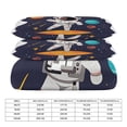 thumbnail image 2 of 3 Pcs Soft Bedding Set, Includes 1 Duvet Cover with Zipper And 2 Pillow,Shams Cartoon Space Astronaut Twin(86"x70"), 2 of 8