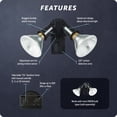 thumbnail image 4 of Globe Electric 91008643 Motion Sensing Double Light 5-3/16" Wide Outdoor Flood Light -, 4 of 7