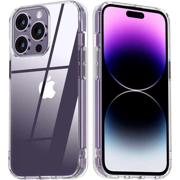 Entronix Clear Case Compatible with iPhone 14 Pro, Shockproof Hard Cover