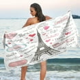 thumbnail image 6 of Coolnut Microfiber Beach Towels,Paris with Lettering Sand Free Beach Towel,Quick Dry Beach Towel, Extra Large Beach Towels for Adults,Kids 71"x31", 6 of 6