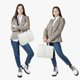 thumbnail image 2 of Bolsa de lona con diseño superior, resistente, para mujer (blanca), 2 of 8
