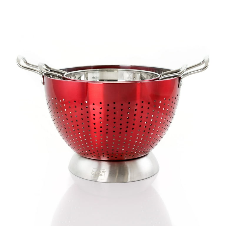 Crossen in Black Stainless Steel Colander Set (2-Piece) Crossen in Black Stainless Steel Colander Set (2-Piece)