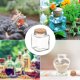 thumbnail image 5 of Uxcell 2 Pcs 8.4 oz/280ML frascos de vidrio transparentes en forma de botella cuadrada con tapa de corcho, cuerda y etiquetas en blanco, 5 of 5