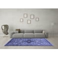 thumbnail image 3 of Ahgly Company Indoor Round Oriental Blue Industrial Area Rugs, 3' Round, 3 of 4