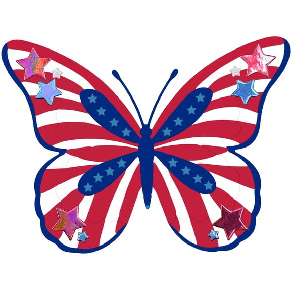 Scrapbooking Troe Cuts WZWHXJHJH Mariposa con bandera estadounidense