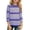 Blue, variant on Stylish Round Neck 3/4 Sleeve Casual Tops for Girls Comfortable Daily Wear Cute Graphic Blouses