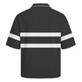 thumbnail image 6 of Dresfit Men's Polo Shirts Short Sleeve Striped Golf Shirts 2026 Summer Button Down Waffle Knit Tops Color Block Lightweight Loose Beach Shirt 3XL, 6 of 6