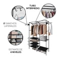 thumbnail image 4 of Perchero de Piso Multifuncional | Organizador de Ropa | Closet Armable | Rack con Ganchos Resistente | Armario para Dormitorio | Acero Inoxidable, 4 of 5