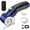 Blue, variant on DaPlug Cordless Electric Scissors, 4V Rechargeable Cardboard Box Cutter with Safety Lock & LED Light, Power Rotary Cutter for Fabric Carpet Leather