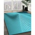 thumbnail image 2 of Ahgly Company Indoor Round Patterned Dark Cyan Green Area Rugs, 5' Round, 2 of 6