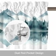 thumbnail image 6 of Abstract Green Mountain Valance Curtain Lake Fog Landscape Painting Window Valances Rod Pocket Short Curtains Window Treatments for Kitchen Bedroom Bathroom Laundry 54" x 18", 6 of 9