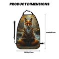 thumbnail image 2 of Naloa Streamside Meditating Fox 2Pcs Anti-Kick Back Seat Cover Kick Mat, Car Seat Protector with 3 Storage Pockets, 2 of 8
