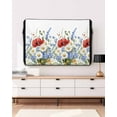 thumbnail image 5 of Blue Floral Outdoor TV Cover 30 to 32 Inch Weatherproof, Red Poppy Flowers Pastoral White Daisy 600D Oxford TV Covers with Waterproof Zipper, Outside Flat TV Screen Protector Size 30"W x 19"H x 4.5"D, 5 of 7