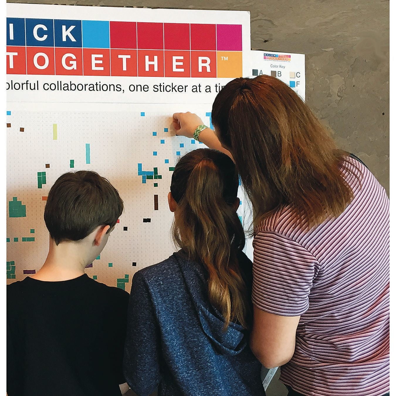 Stick Together Mosaic Hot Air Balloon Collaborative Poster Grid Sticker Kit  