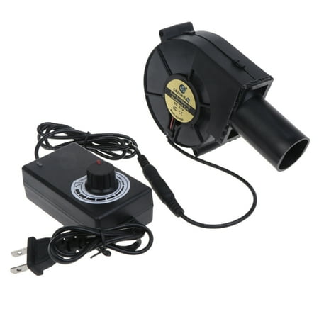 

XINYTEC AC100-240V BBQ Grill Turbo Blower with Duct Adjustable Speed Adapter Wood Stove High Air Volume Cooking Blower Fan