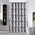 thumbnail image 4 of Cortinas de ducha para baño Cortina de ducha moderna de mosaico engrosado, cortinas de baño geométricas para baño Cubierta de baño Extra grande Ancho, 4 of 5