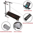 thumbnail image 2 of Caminadora Manual Sunny Health & Fitness SF-T1407M con Pantalla LCD Plegado Compacto Ruedas Portátiles 220 lb Gris, 2 of 2