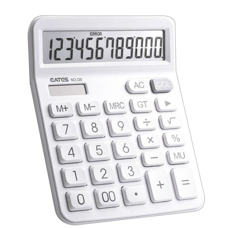 Business Calculator 12 Digit Display Screen Dual Power Supply