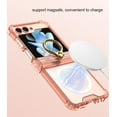 thumbnail image 4 of Magnetic Stand Case for Galaxy Z Flip 5 Hinge Protect, Fashion Woman Case for Samsung Z Flip 5 Airbag Corners (Compatible with Magsafe), Girly Kickstand Case for Z Flip 5 Orange, 4 of 15