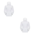 thumbnail image 3 of Jumpingount Chaqueta de protección solar de manga larga Abrigo con capucha unisex Ropa L Blanco Type2 NO2, 3 of 6