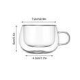thumbnail image 6 of AuroraX Double Walled Glass Coffee Mug Small 6 Oz Travel Cute Coffee Mug with Handle Dishwasher and Microwave Safe Novelty Funny Cup Birthday Gifts for Women Men(White), 6 of 6