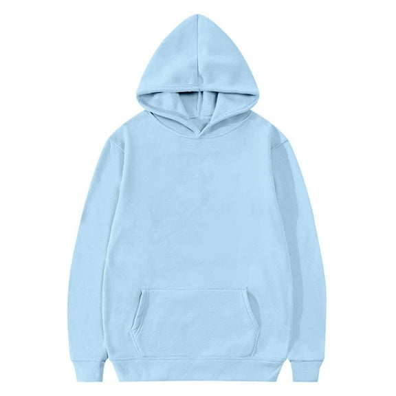 FAIWAD Hoodies for Teen Girls Boys Cute Oversized Trendy Long Sleeve Hooded Kids Casual Plain Sweatshirts Unisex Clothes