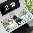 thumbnail image 3 of Hello Winter Newfoundland Frosty Morning Walk Welcome Snowy Christmas Desk Mat Full Keyboard Mouse Pad Newfie Dog Lover Gifts Large Mousepad - 02018, 3 of 5