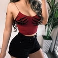 thumbnail image 1 of CEHVOM Womens Summer Fashion Magic Claw Print Tube Top Strap Close-fitting Vest, 1 of 5