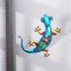 thumbnail image 1 of Decoración de pared de Metal, escultura de adornos hechos , decoración de pared de azul para sala de , dormitorio interior BLESIY Decoraciones colgantes de pared Gecko, 1 of 8