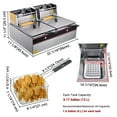 Wechef 24L 5000W Electric Countertop Deep Fryer Dual Tank Basket for