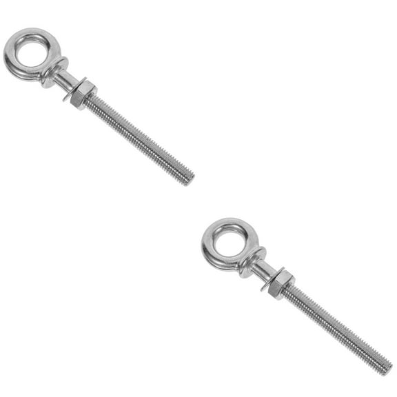 Set of 2 Kit Stainless Steel Eye Screws Long Bolts 2pcs ( *60-316) Fasteners