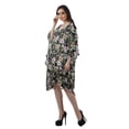 thumbnail image 4 of Moomaya Georgette Ladies Kaftan Holiday Loungewear Midi Dress Beach Coverup, 4 of 6
