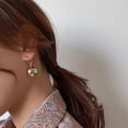 thumbnail image 3 of Hyasfey 1 Pair Drop Earrings Elegant Vintage Smooth Round Bright Luster Decorative Gift Women Ball-Shaped Pendant Hoop Earrings Jewelry for Daily Wear, 3 of 8