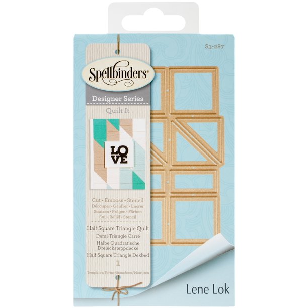 Spellbinders Shapeabilities Die D-Lites By Lene Lok-Quilt It-Half Square Triangle Quilt