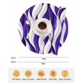 thumbnail image 6 of 13 Inch Round Placemats Set of 6, Purple White Moire Non Slip Heat Insulation PP Table Mats, Modern Abstract Art Elegant Washable Place Mats for Kitchen Dining Party Table Decor, 6 of 7