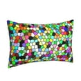 thumbnail image 2 of Naloa Colorful Tie Dye Stained Glass Pillowcase, Throw Pillowcase, Wrinkle-Free, Stain-Resistant with Hidden Zipper for Bedroom Sofa - 20"x30", 2 of 9