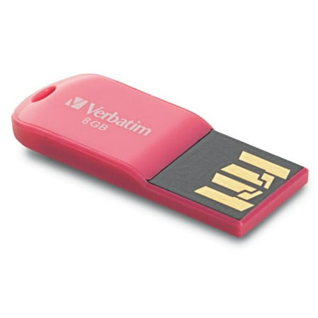 Verbatim Store 'n' Go Micro 47424 8 GB USB 2.0 Flash Drive - Pink - External Verbatim Store 'n' Go Micro 47424 8 GB USB 2.0 Flash Drive - Pink - External