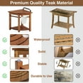thumbnail image 4 of Utopia Alley 19'' Teak Shower Bench with Handle, Corner Shower Stool for Shaving Legs, Shower Bench Stool for Inside Shower, Waterproof Teak Wood Shower Seat for Bathroom, Indoor or Outdoor Use, 4 of 12