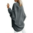 thumbnail image 2 of Open Front Batwing Sleeve Long Cardigan Loose Sweaters, 2 of 5