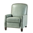 thumbnail image 3 of 14 Karat Home Genuine Leather Recliner Cigar Chair Modern Retro Armchair Birch Wood Legs Nail Head Trim Bedroom Sage, 3 of 10
