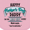 thumbnail image 4 of Inktastic Happy Father's Day Best Ever Boys or Girls Baby Bib, 4 of 4