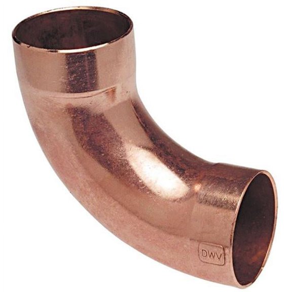 Nibco Long Radius Elbow,90 Deg,Wrot Copper,2" 907-LT