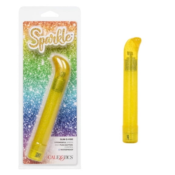 CalExotics Sparkle Slim G-Vibe G-Spot Vibrator, Yellow