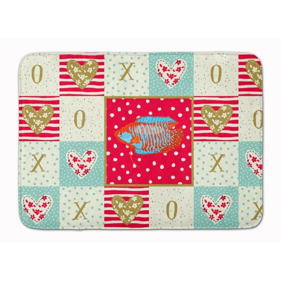 Dwarf Gourami Love Machine Washable Memory Foam Mat Red