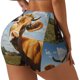 thumbnail image 1 of Fotbe Daisy Flower Field Cow Shorts Sin Costuras – Shorts Deportivos de Cintura Alta para Mujer, Elásticos para Gimnasio, Yoga, Running o Ciclismo-Large, 1 of 8