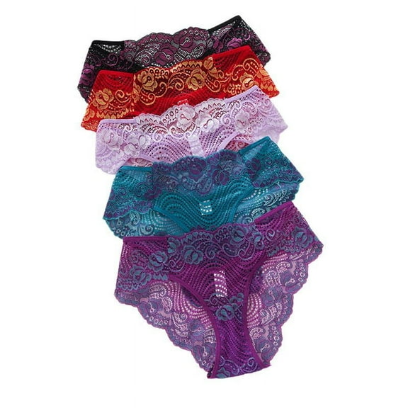 BFTBTY Lace Panties for Women Cheeky Low Rise Seamless Underwear Sexy Comfortable Hipster Panty 5 Pack
