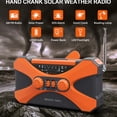 thumbnail image 2 of Tmvgtek Radio De Emergencia Radio De Manivela Solar Recargable Con Altavoz Dual (Naranja), 2 of 7